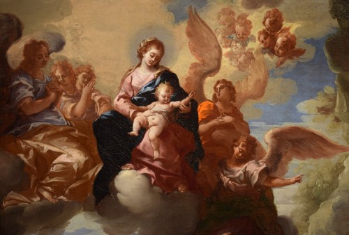 Saint Jean l'Evangéliste à Pathmos - Antonio Domenico Vaccaro (1678-1745) - Tableaux et dessins Style Louis XIV